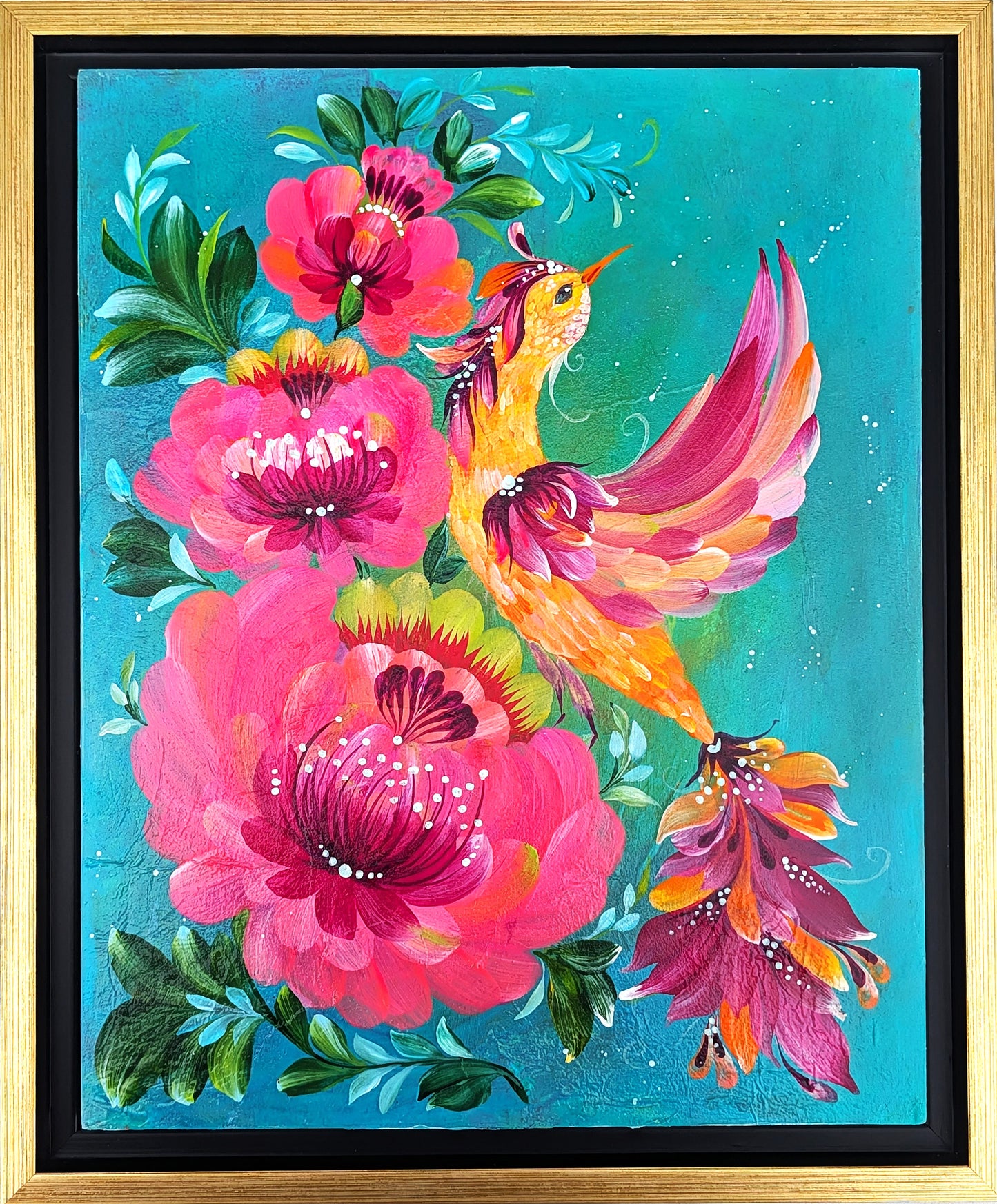 Summer Bliss, 8" x 10 "x 1/2" , Framed