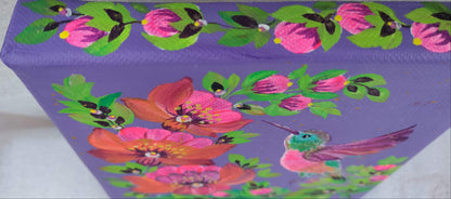 Hummingbird, 6"x6"X.75" canvas