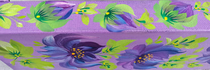 Flowers, you never could have enough , 4" x 12" x 1-1/2" Canvas