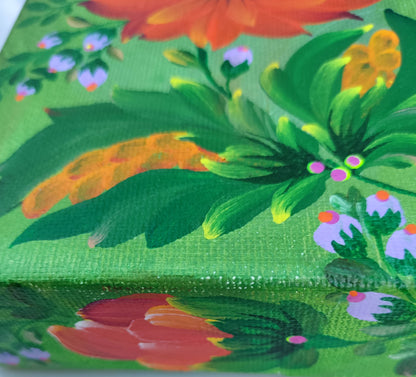 Sunny Flowers, 4" x 12" x 1-1/2" Canvas