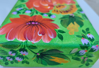 Sunny Flowers, 4" x 12" x 1-1/2" Canvas