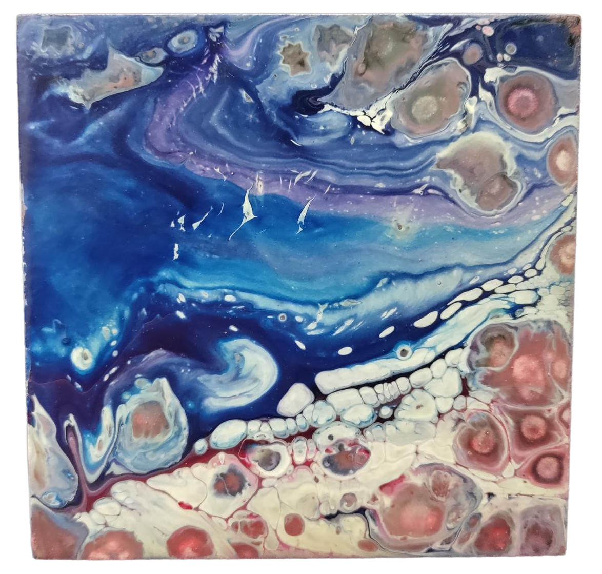 Ocean 5" x 5" x 3/4" Cradled Wood Panel