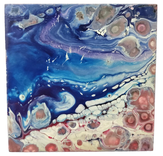 Ocean 5" x 5" x 3/4" Cradled Wood Panel