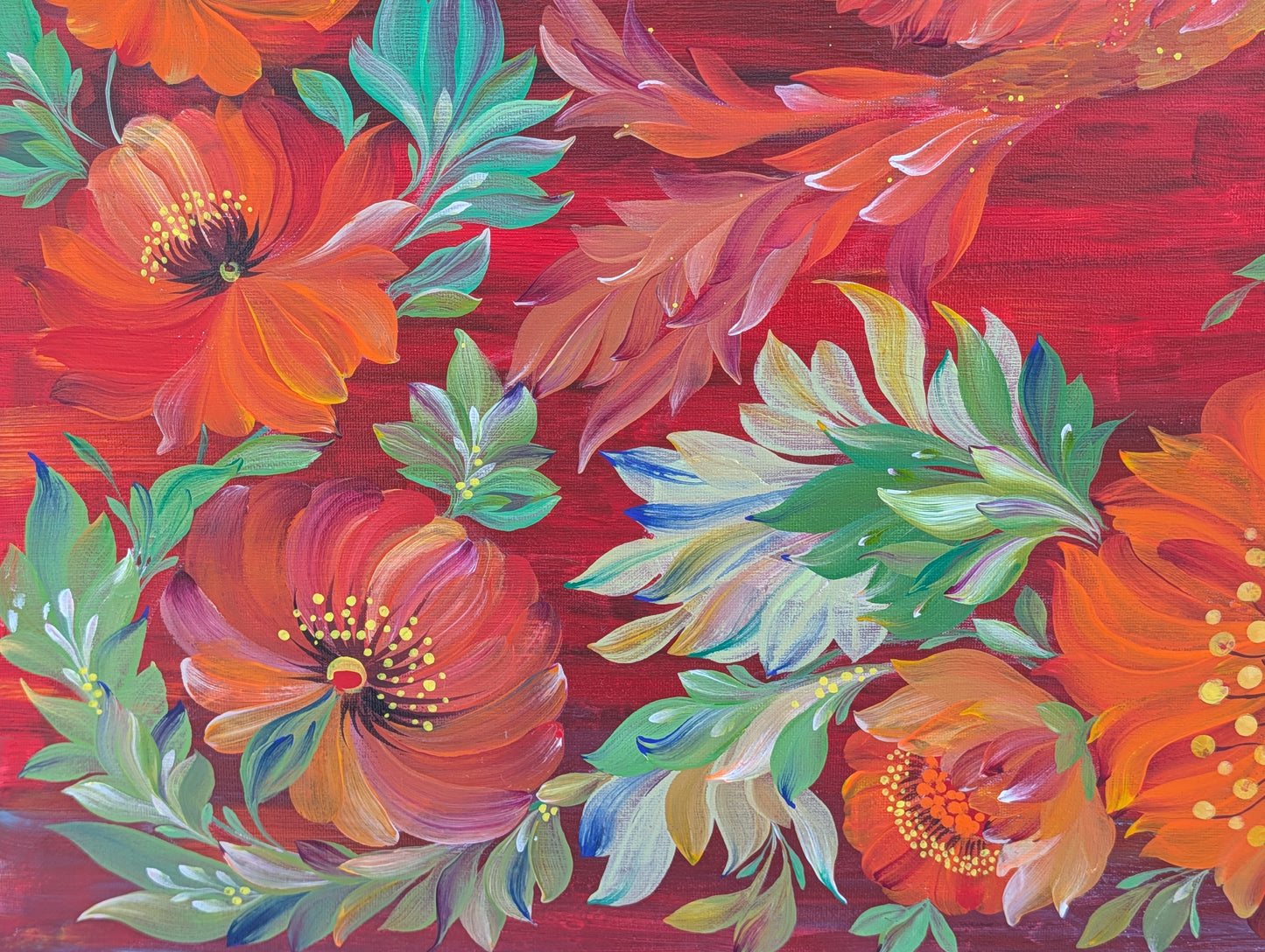 Phoenix rising, 16"x20", framed