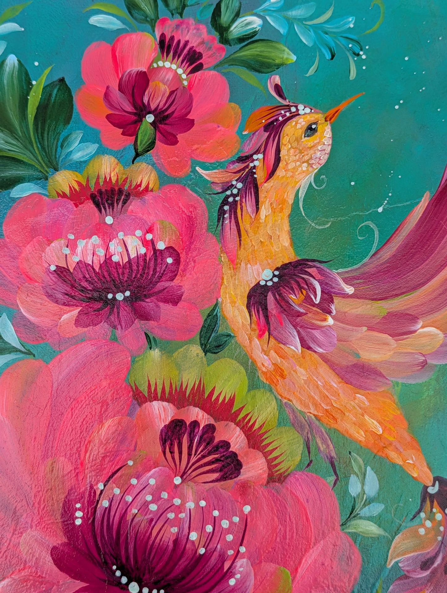 Summer Bliss, 8" x 10 "x 1/2" , Framed