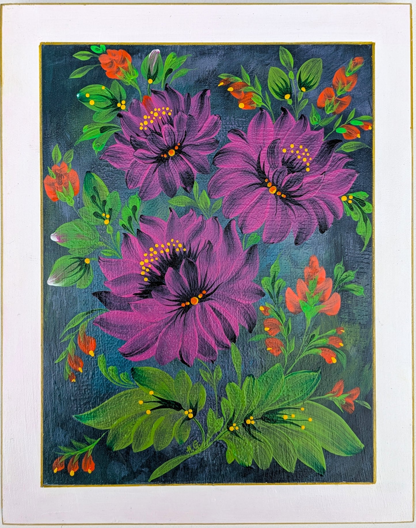 Blues, 8" x 10 "x 1/2" , wooden cradled panel