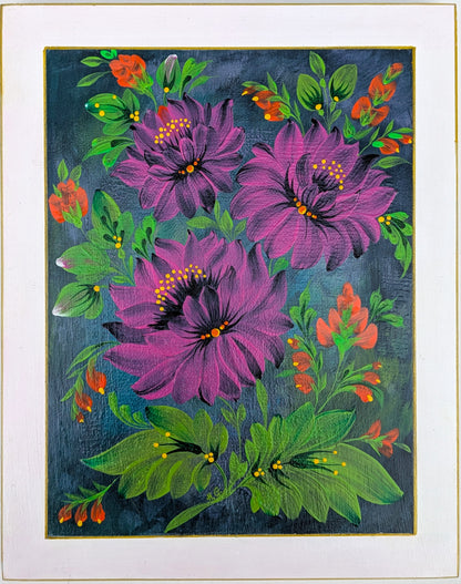 Blues, 8" x 10 "x 1/2" , wooden cradled panel