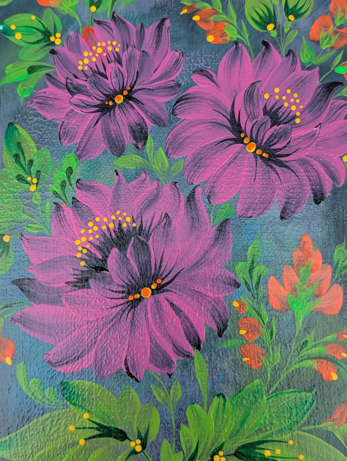 Blues, 8" x 10 "x 1/2" , wooden cradled panel