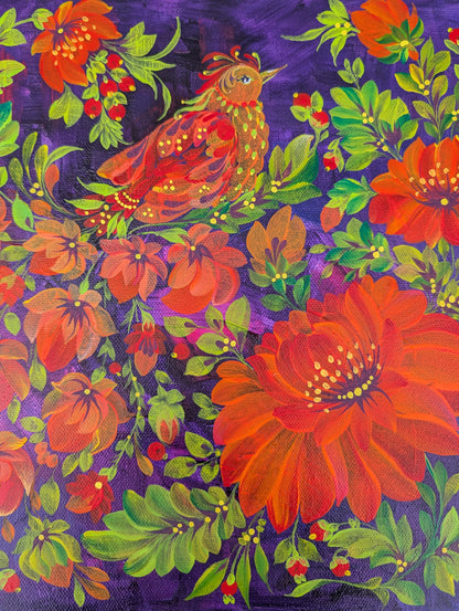 Song of the day, 12" x 12 "x .75" , canvas