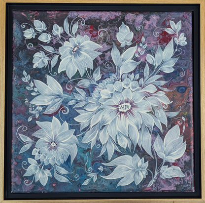 Dreaming of Winter, 10" x 10" x 1/2" Canvas, framed