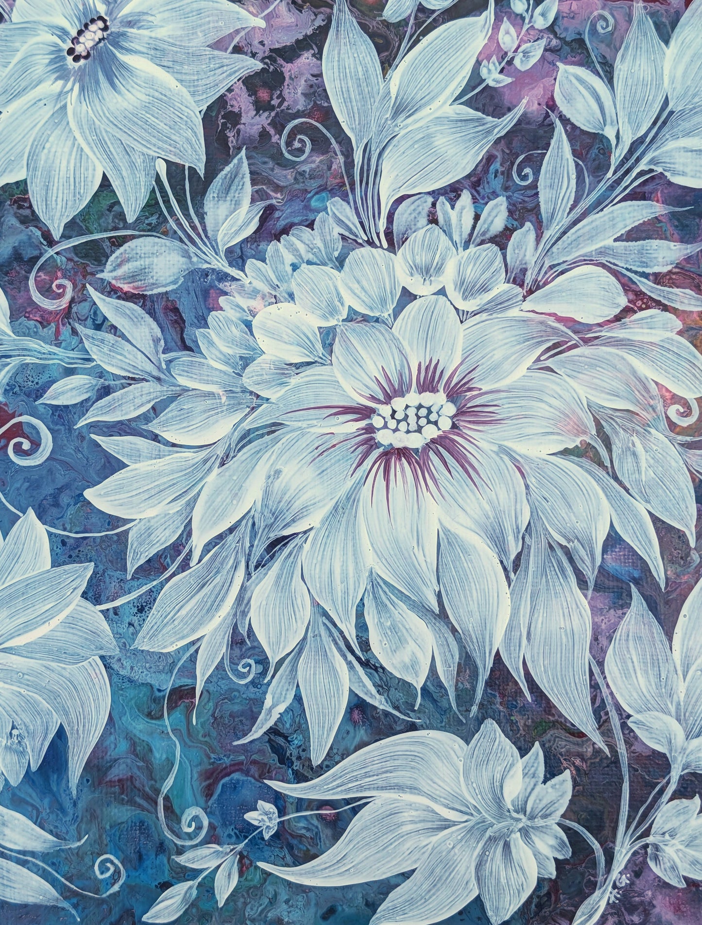 Dreaming of Winter, 10" x 10" x 1/2" Canvas, framed