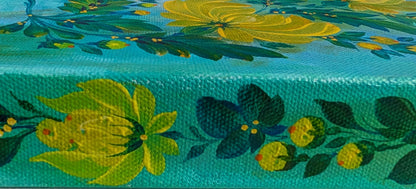 Yellow Flowers, 8" x 10" x 1.5" , canvas