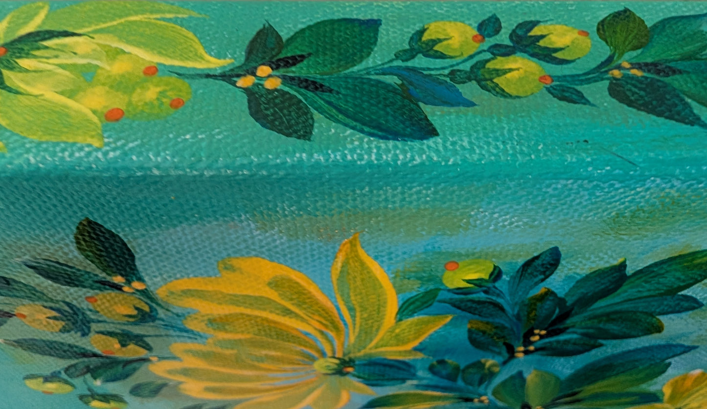 Yellow Flowers, 8" x 10" x 1.5" , canvas