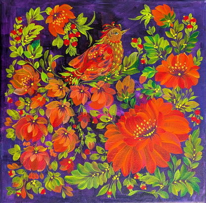 Song of the day, 12" x 12 "x .75" , canvas