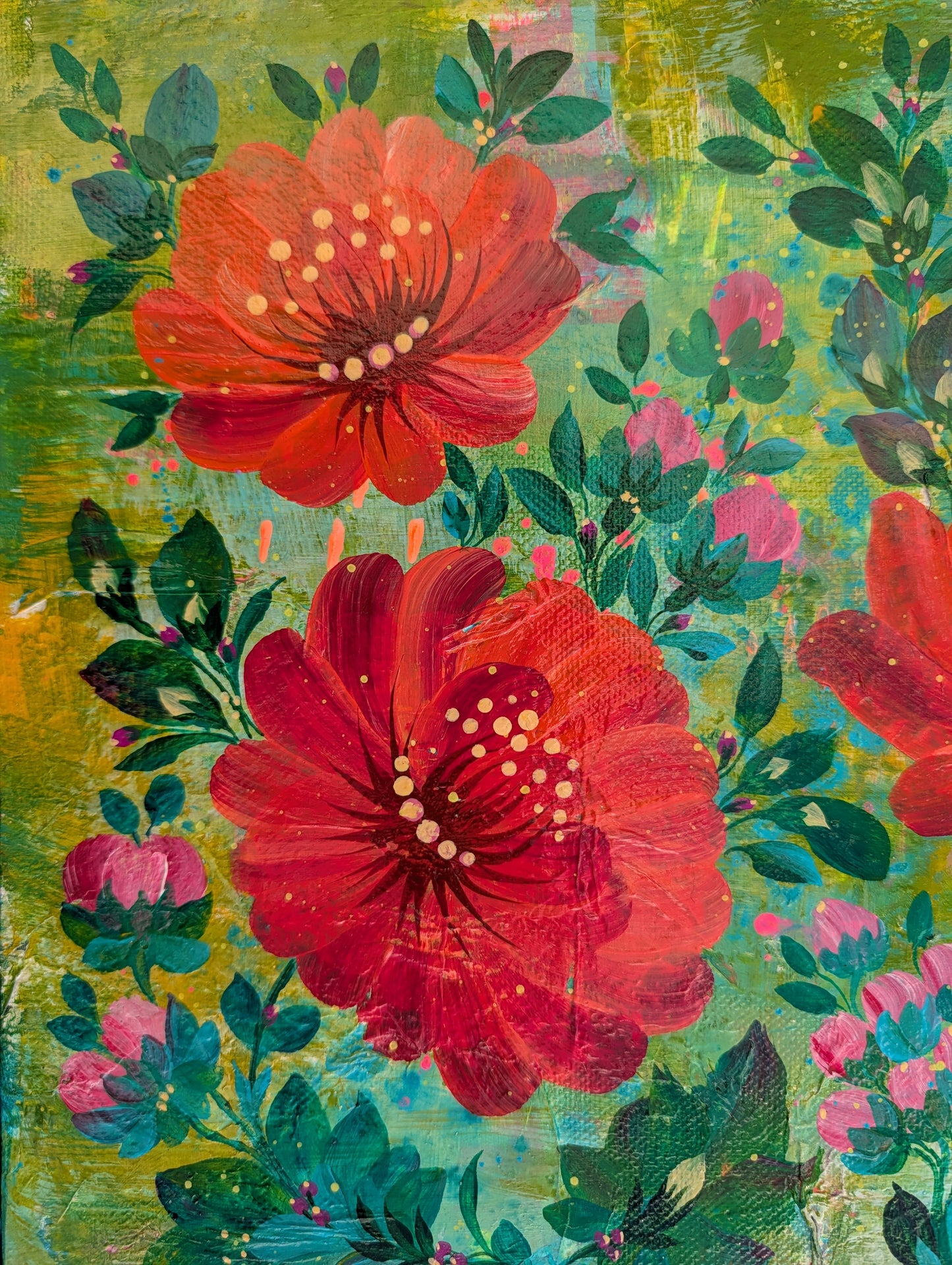 Spring ,  10"x10" Canvas, framed