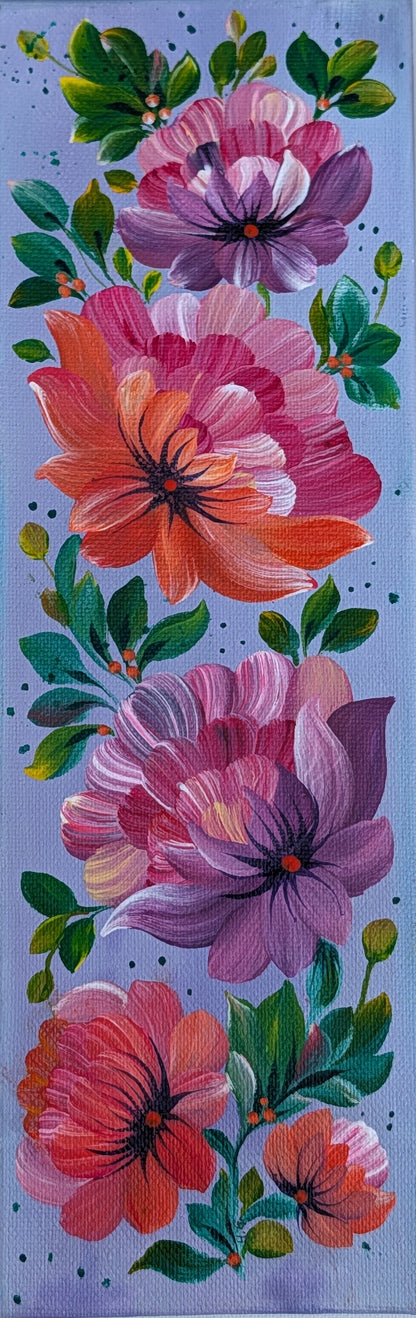 Purple vibe, 4" x 12" x 1-1/2" Canvas