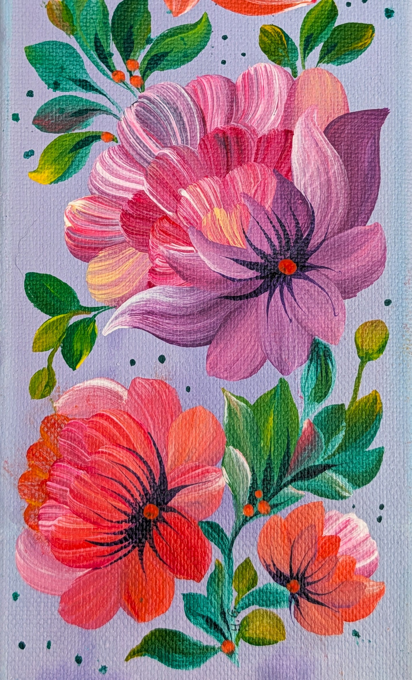 Purple vibe, 4" x 12" x 1-1/2" Canvas