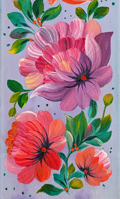 Purple vibe, 4" x 12" x 1-1/2" Canvas