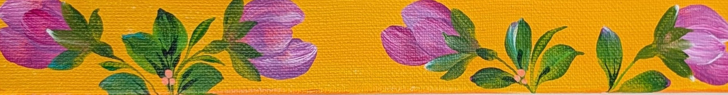 Lovely Flowers, 4" x 12" x 1-1/2" Canvas