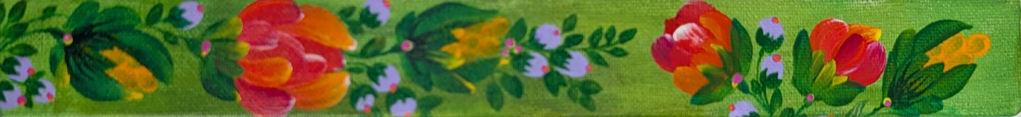 Sunny Flowers, 4" x 12" x 1-1/2" Canvas