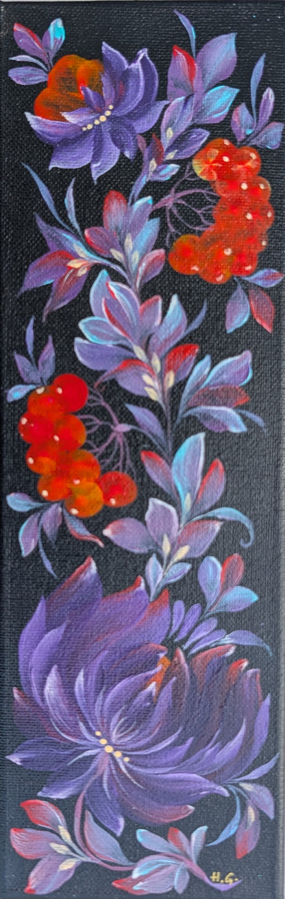 Dark beauty, 4" x 12" x 1-1/2" Canvas
