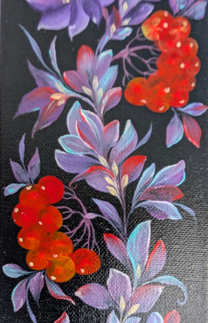 Dark beauty, 4" x 12" x 1-1/2" Canvas