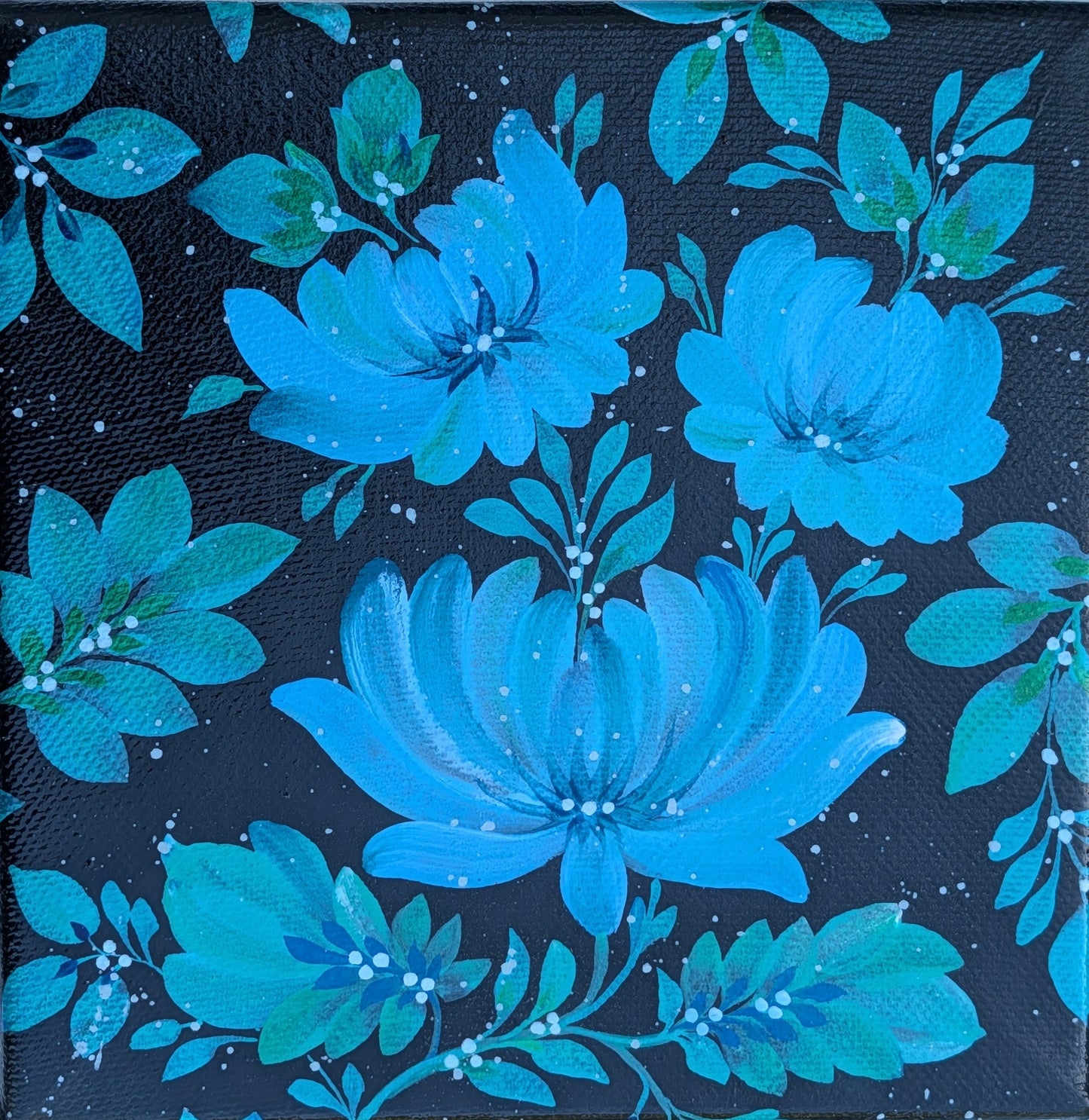 Blues, 6"x6"X.75" canvas