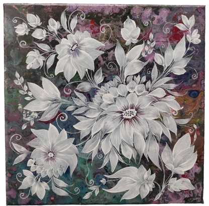 Dreaming of Winter, 10" x 10" x 1/2" Canvas, framed